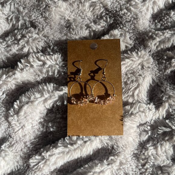 Pink Dangly Earrings - Picture 2 of 3